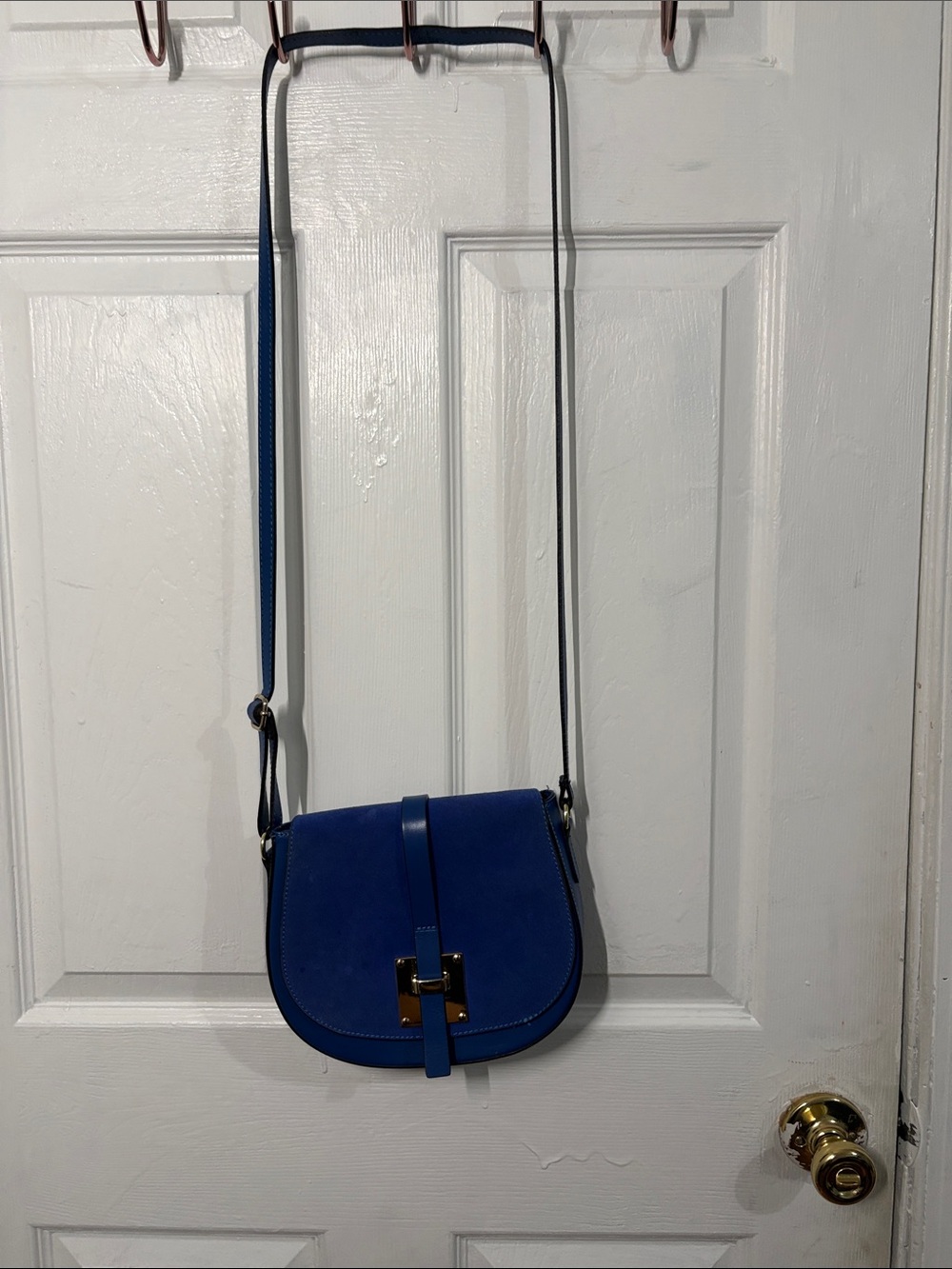 Blue Women's Crossbody Saddle Bag